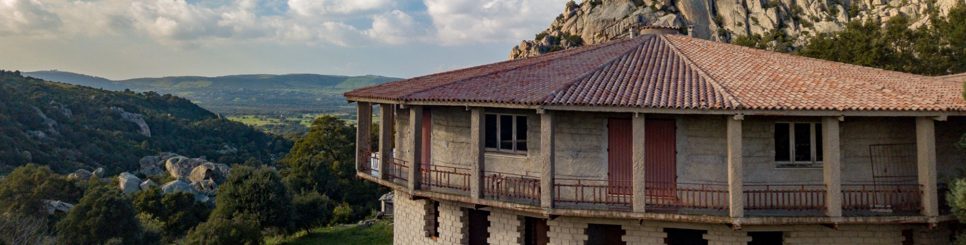  An old stone home in the rocky mountains of Sardinia.