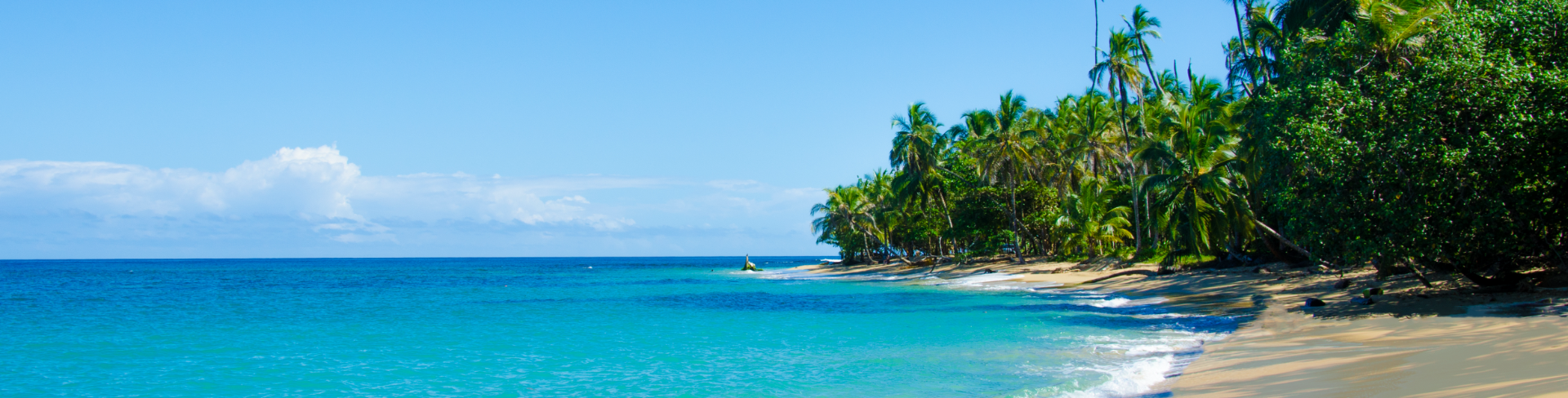 Playa Cocles beach in Costa Rica.