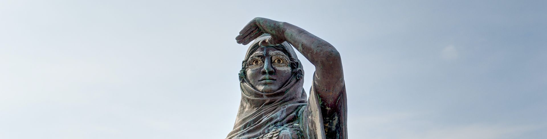 The statue of Laskarina Bouboulina on Spetses, Greece.