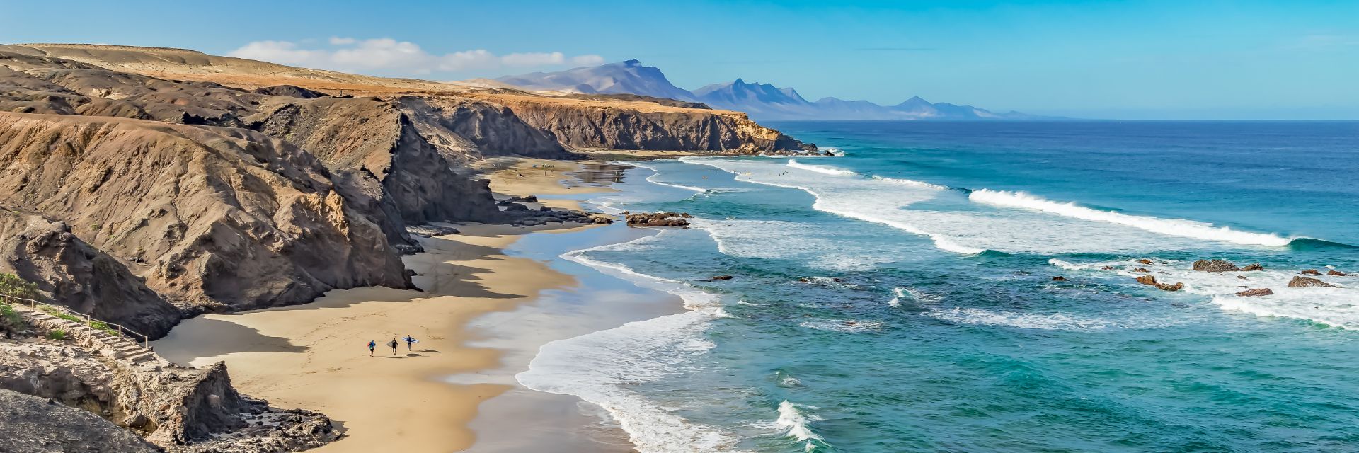 The bay on the west coast of Fuerteventura, Canary Islands, Spain.