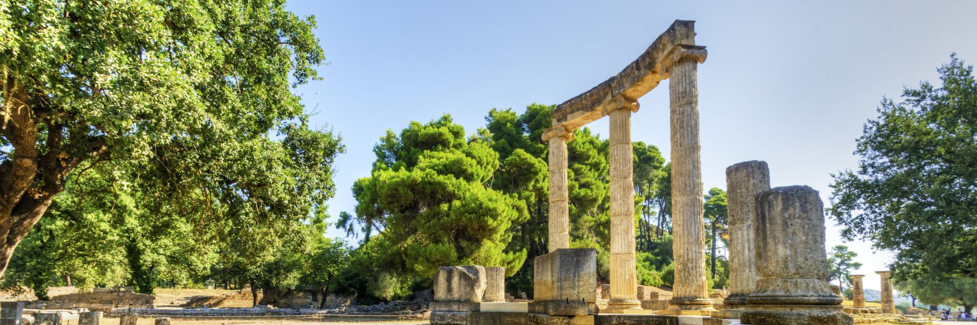 The site of the ancient ruins of Olympia, Greece.