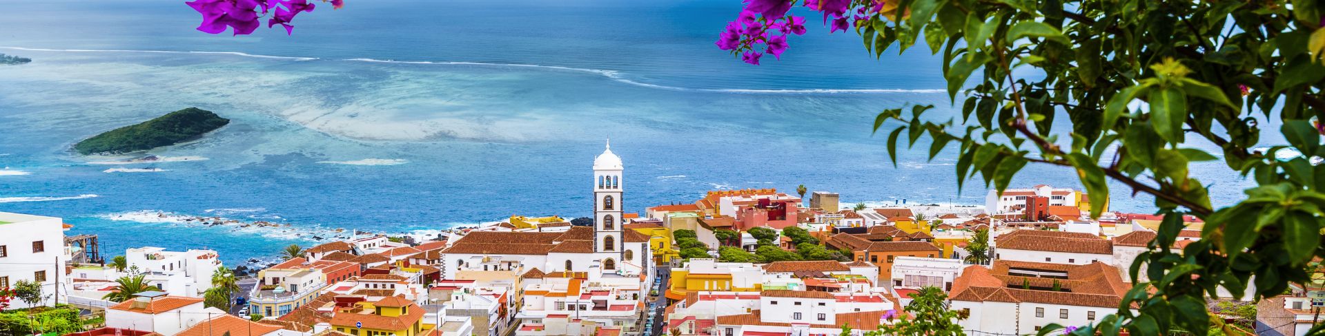 The view of Garachico Old Town in Tenerife, Canary Islands.