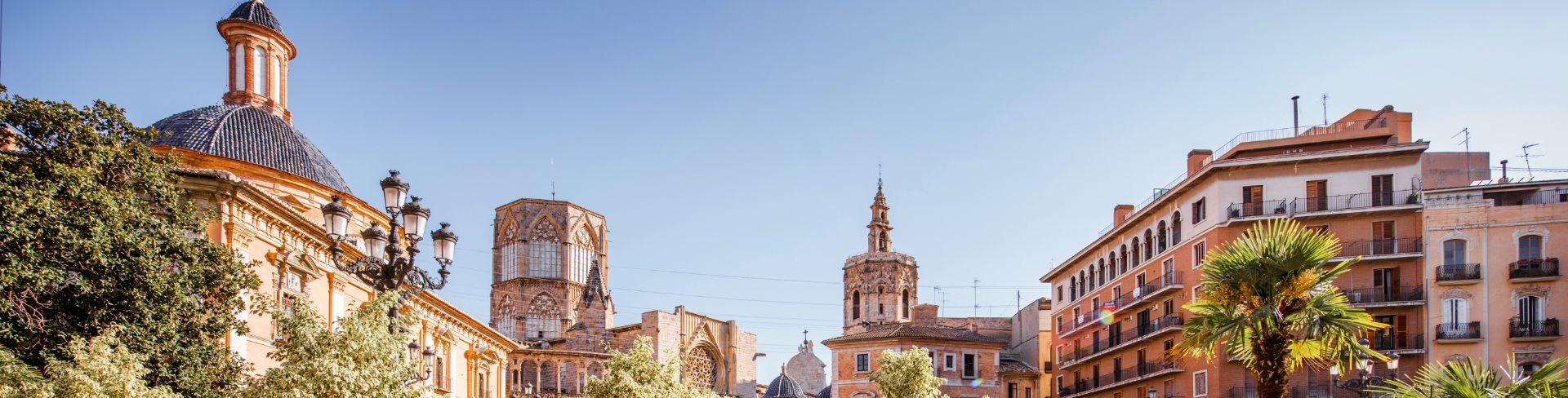 A plaza in Valencia, Spain.