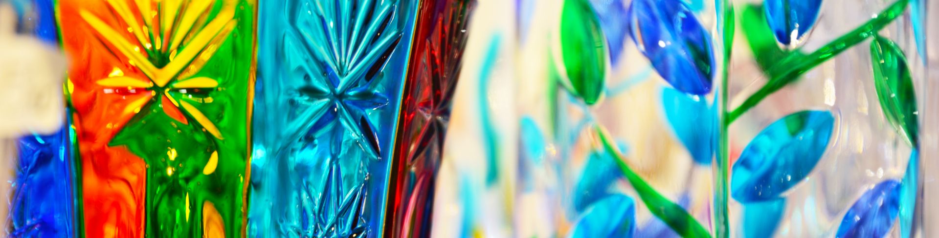 A close-up look at the colorful famous Murano glass.