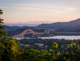 The Bridge of the Americas in Panama.