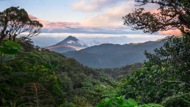 The view of Arenal Volcano in Costa Rica.