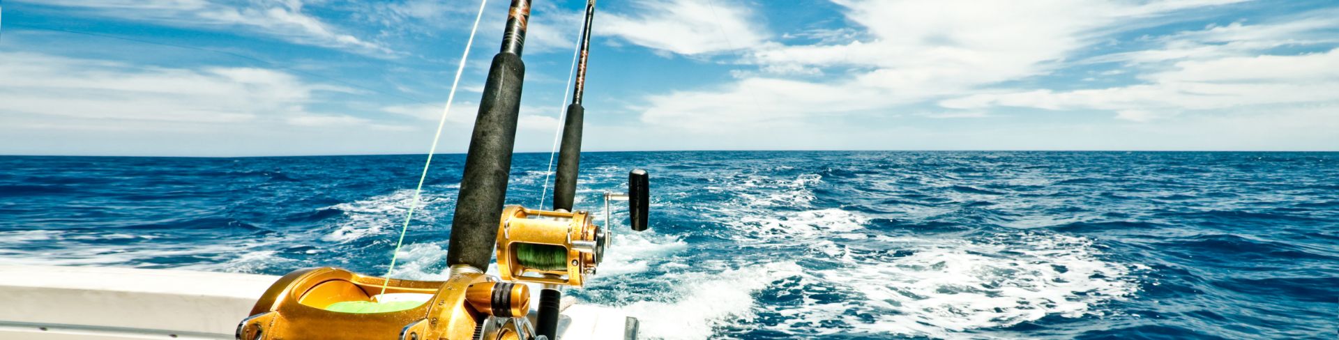 A fishing pole on the back of a boat in Soufrière, St. Lucia.
