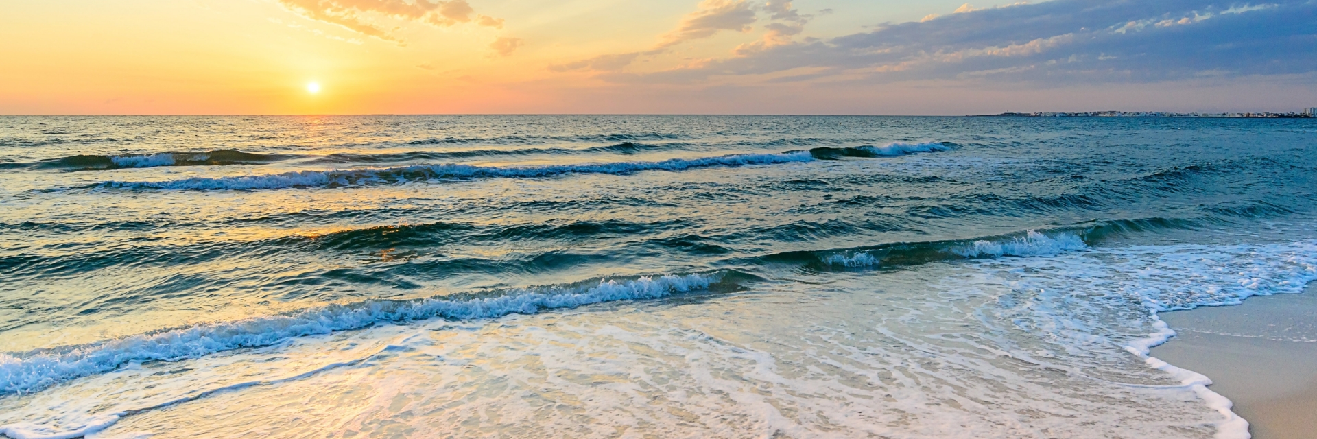 The beach in Bimini, Bahamas over looking a Sunset. 