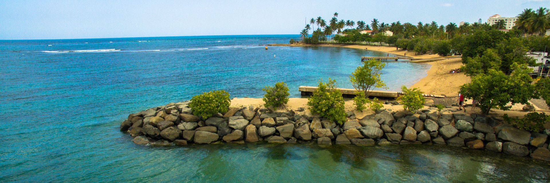 The beach and small town of Boquerón Puerto Rico.