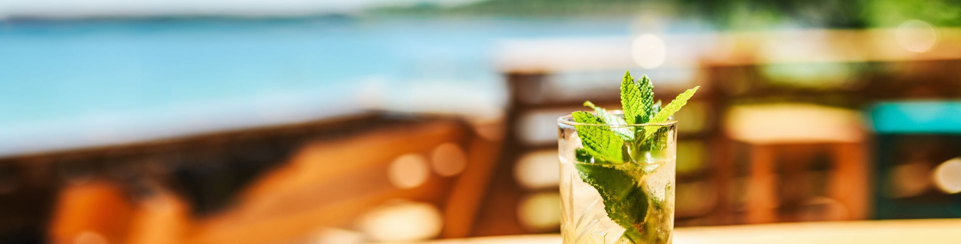 Having a drink at the Canouan Beach BBQ.